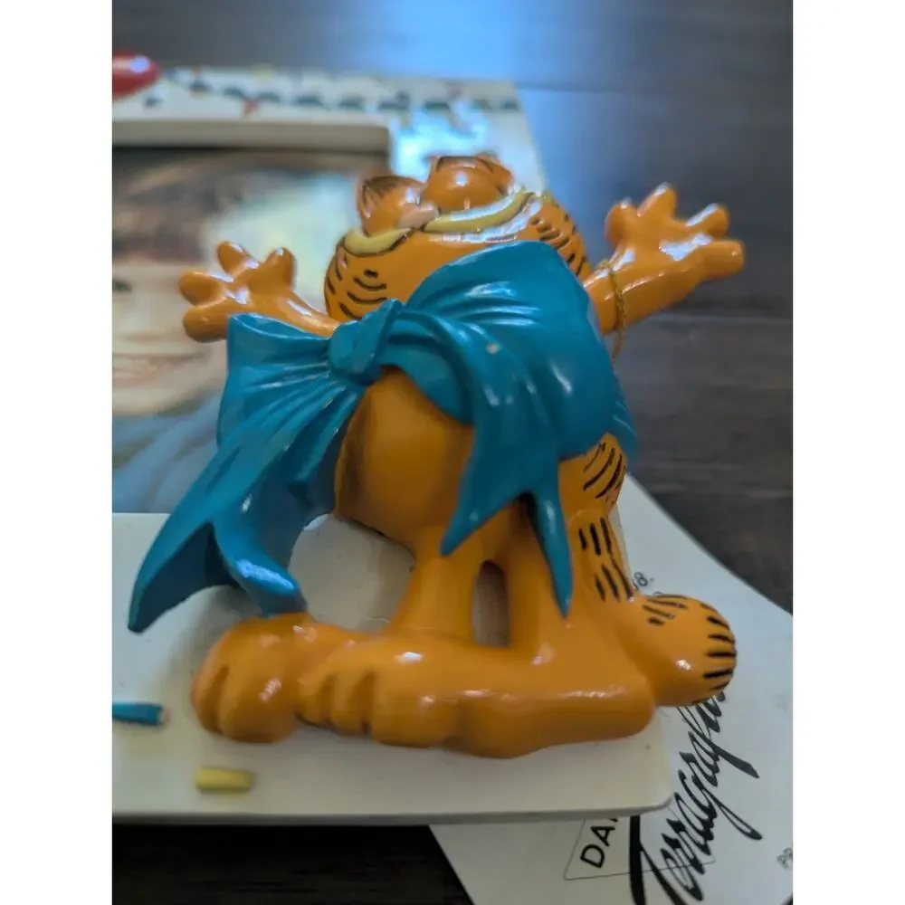 Vtg 1988 Enesco Terragraphics Garfield 10th Anniversary/Birthday Photo Frame